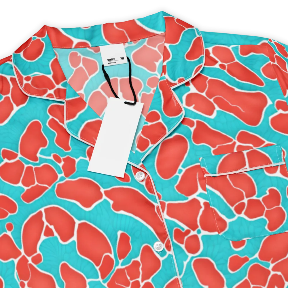 Turquoise Reef on Women's Short Sleeve Pajama Top — Product details