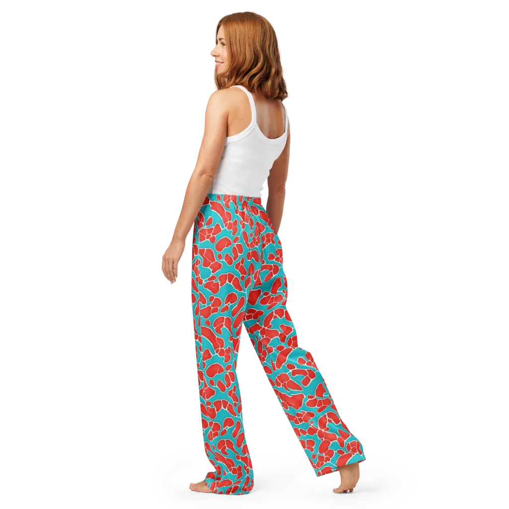 Turquoise Reef on Women's Pajama Pants — Back