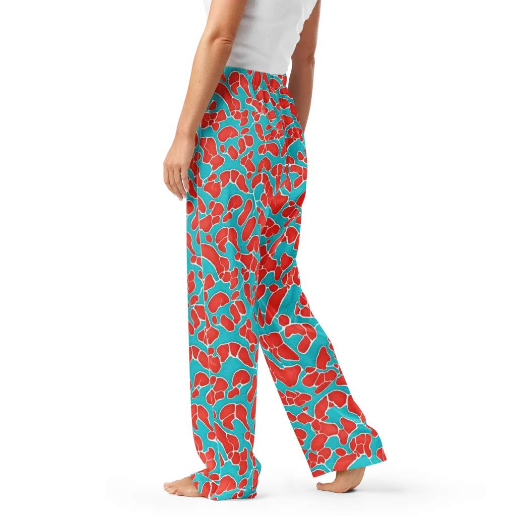Turquoise Reef on Women's Pajama Pants — Left