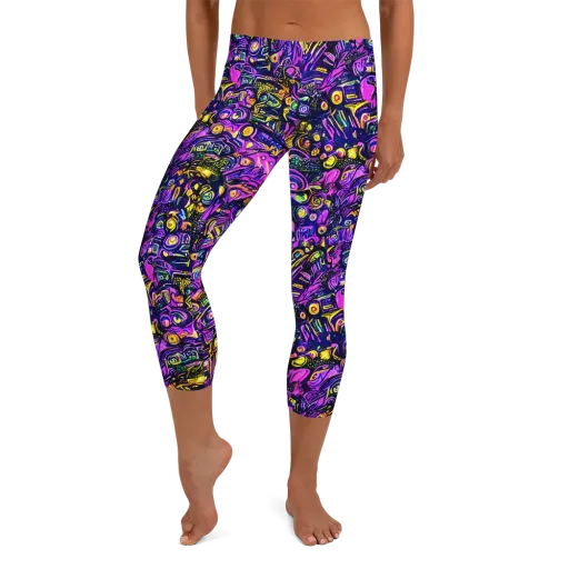 Magenta Voltage on a Capri Leggings