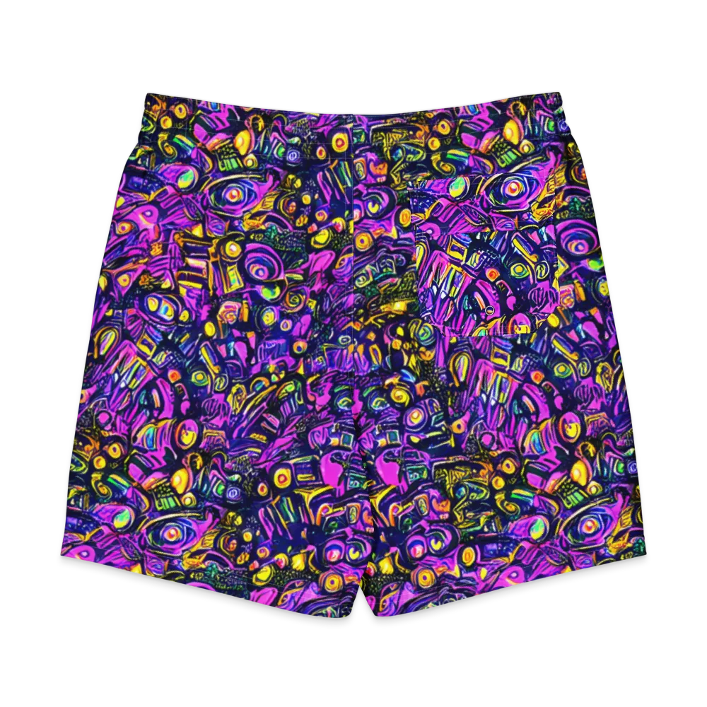 Magenta Voltage on Men's Board Shorts — Back