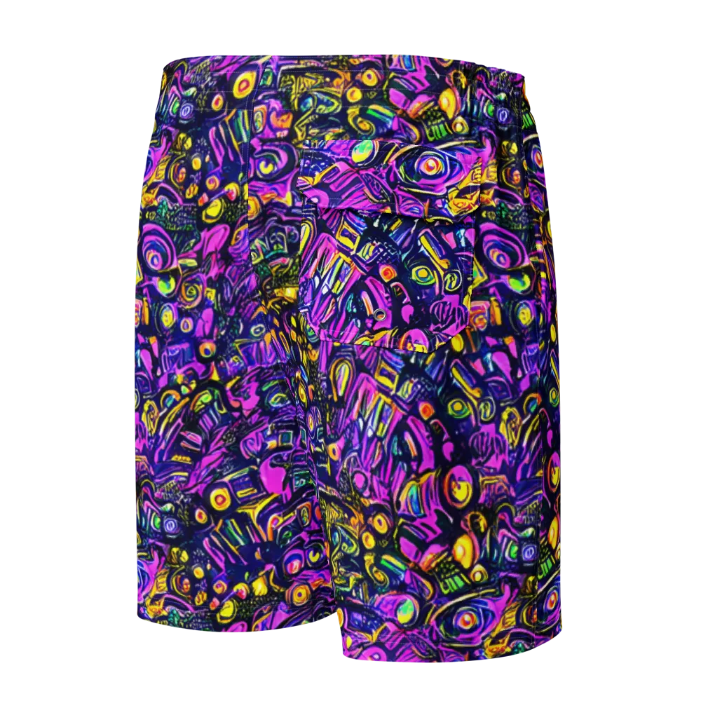 Magenta Voltage on Men's Board Shorts — Back