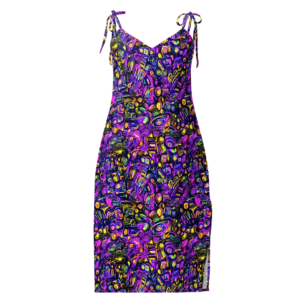 Magenta Voltage on Slip Dress — Front