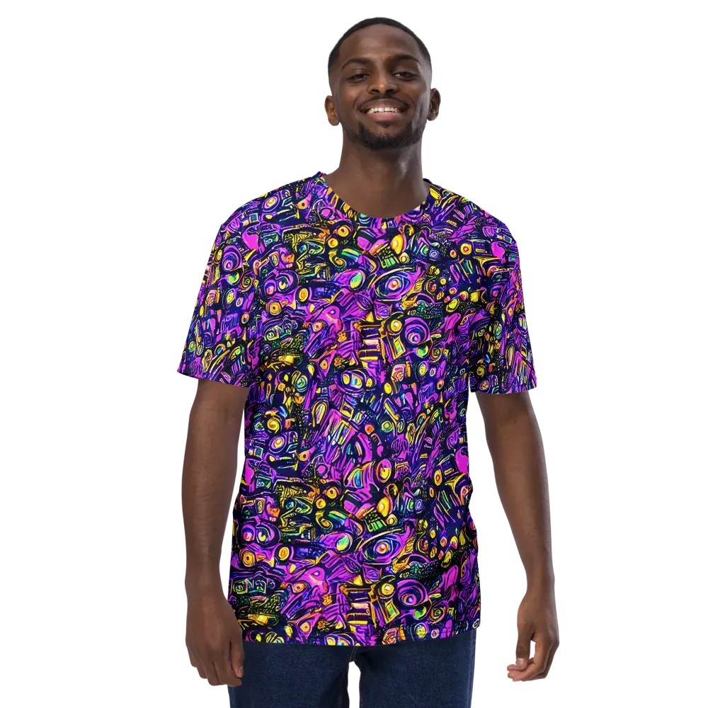 Magenta Voltage on Men's Crew Neck T-Shirt — Front
