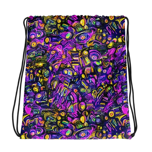 Magenta Voltage on a Drawstring Bag