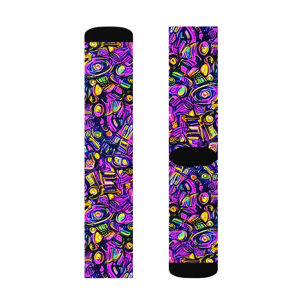 Magenta Voltage on Socks — Left Sock
