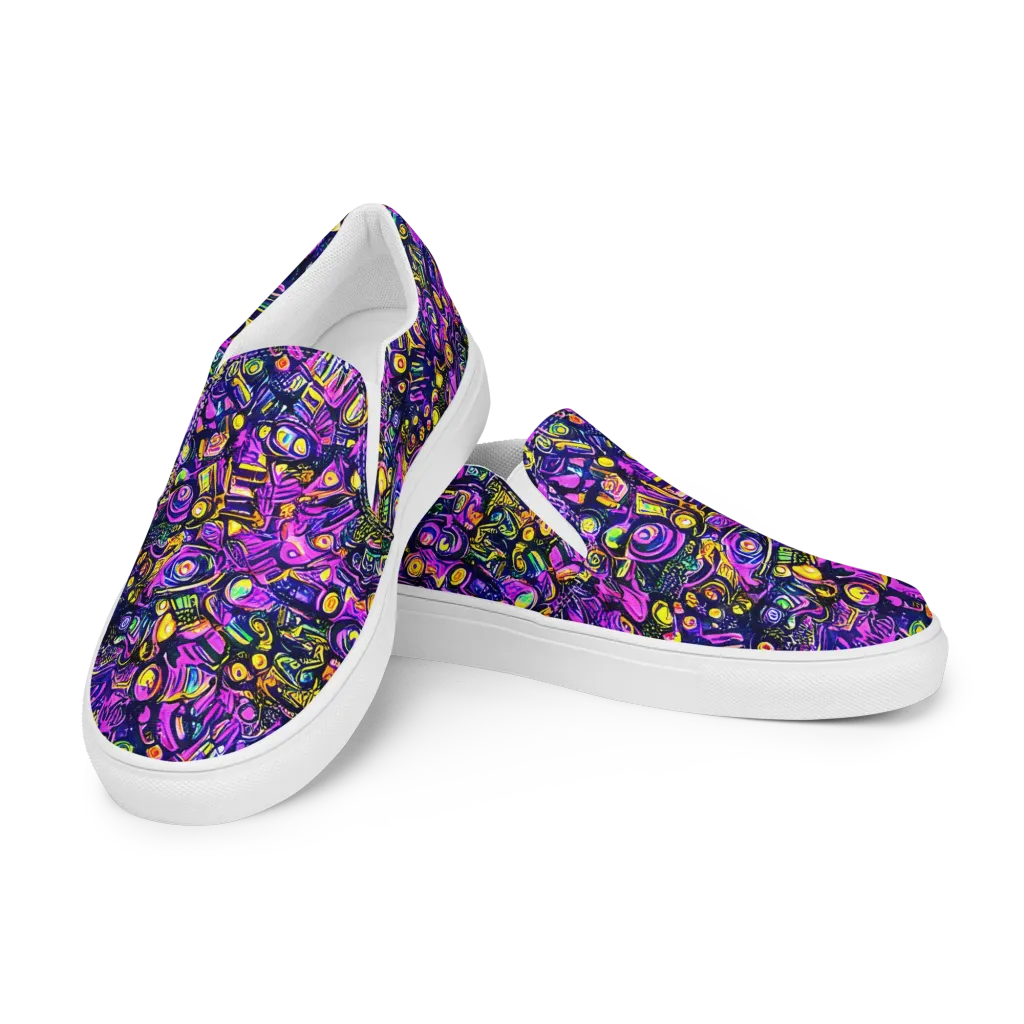 Magenta Voltage on Women's Slip-On Canvas Shoes — Left Front