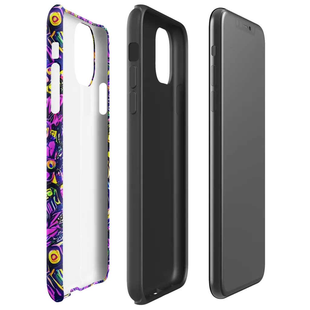 Magenta Voltage on Tough Case for iPhone® — Right