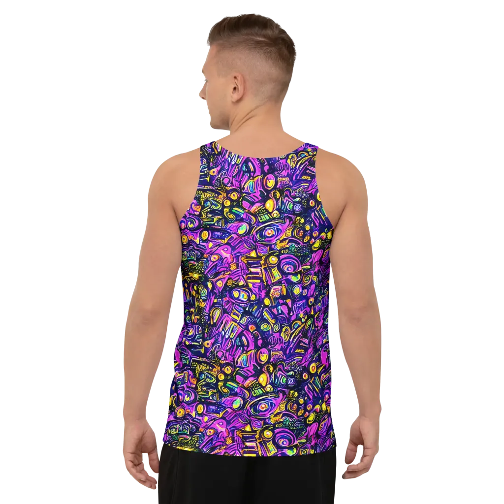 Magenta Voltage on Men's Tank Top — Back