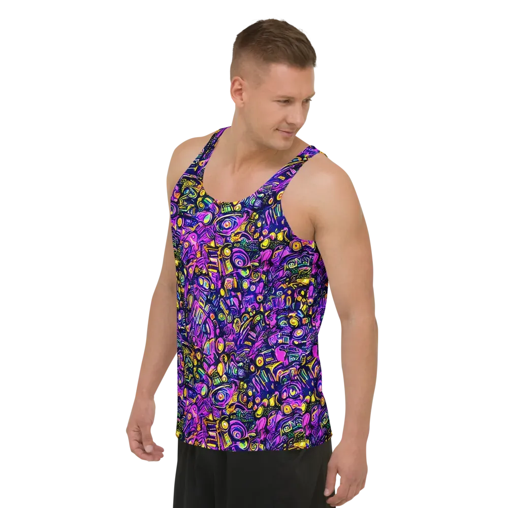 Magenta Voltage on Men's Tank Top — Left Front