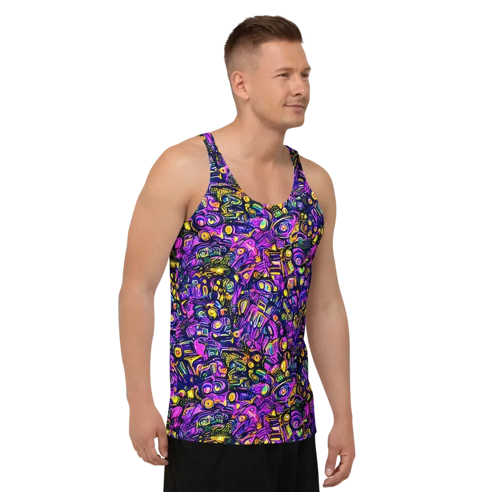 Magenta Voltage on Men's Tank Top — Right Front