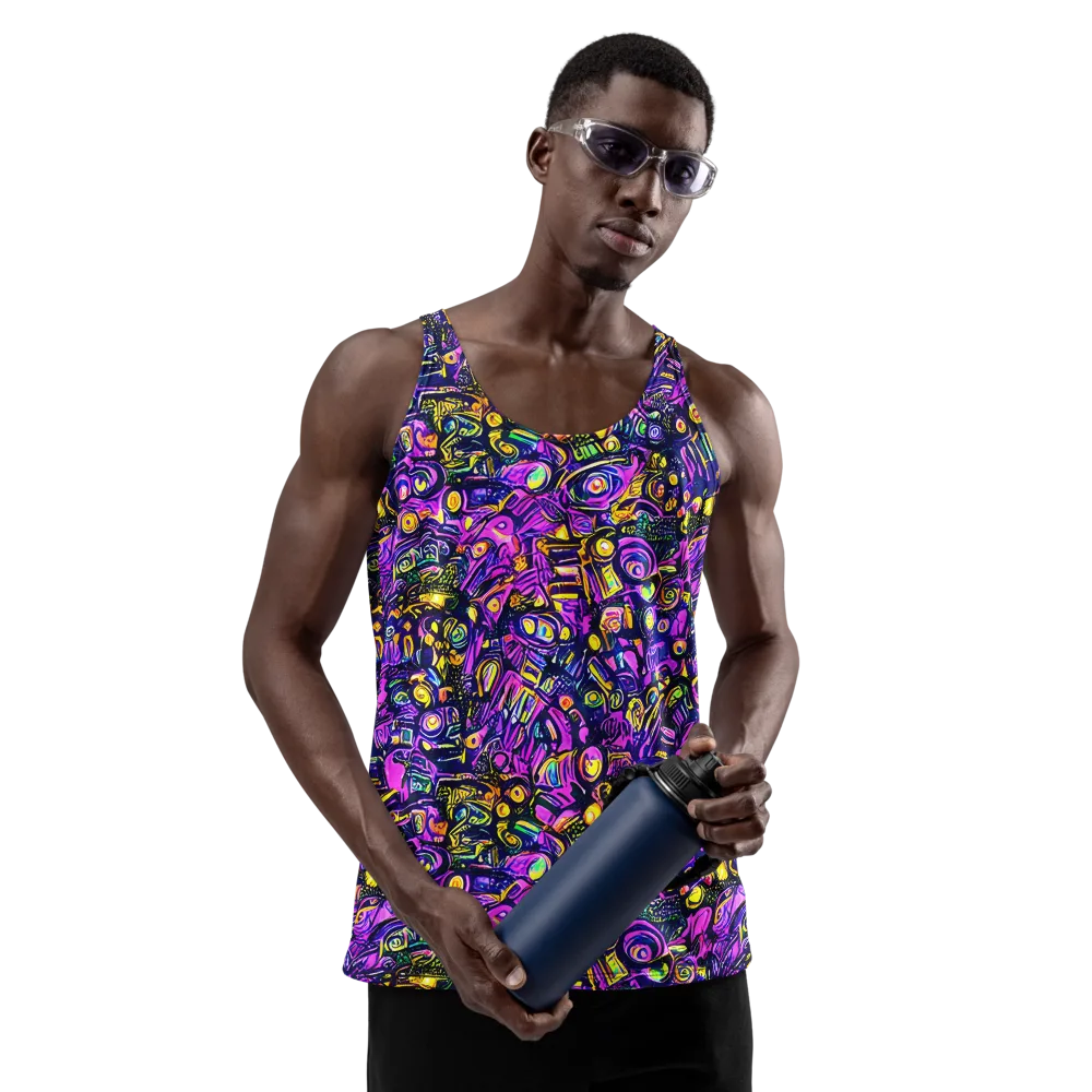 Magenta Voltage on Men's Tank Top — Front