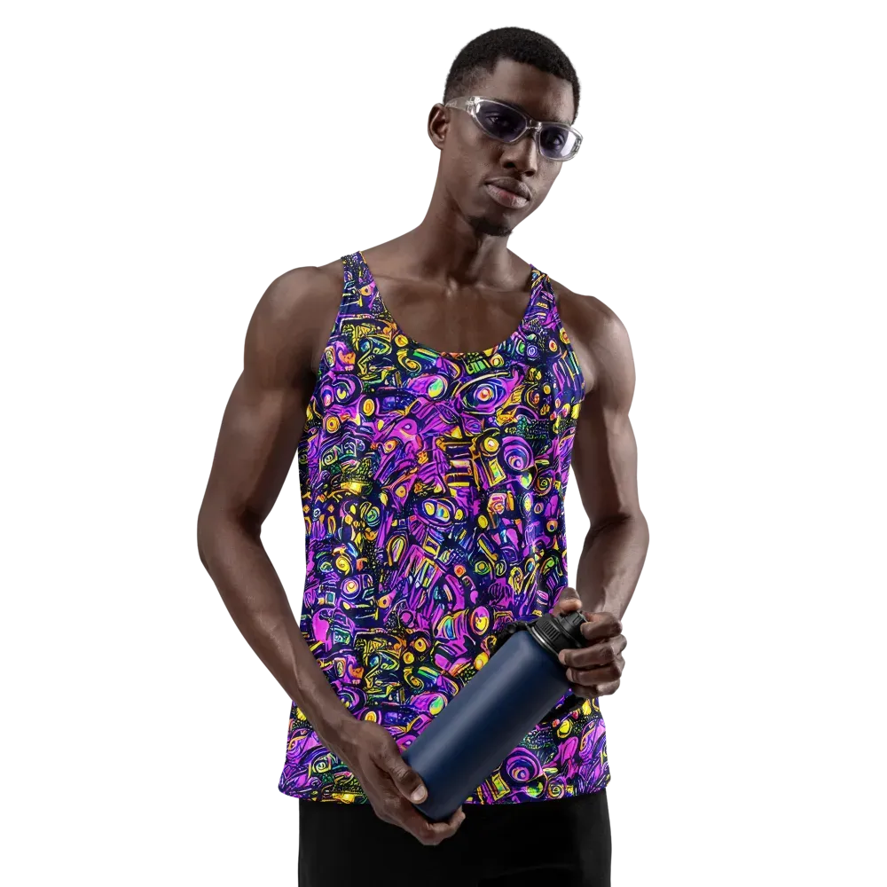 Magenta Voltage on Men's Tank Top — Front
