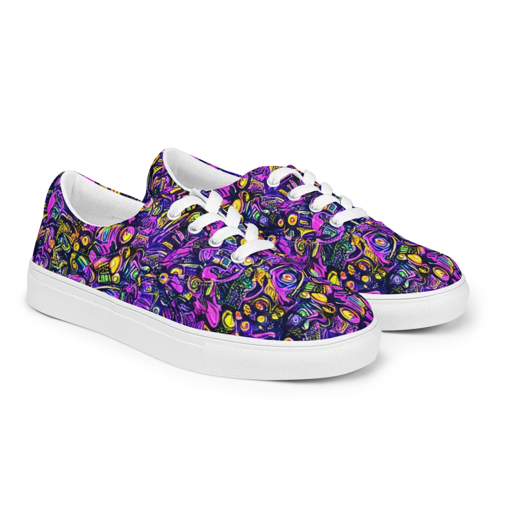 Magenta Voltage on Men's Lace-Up Canvas Shoes — Right Front