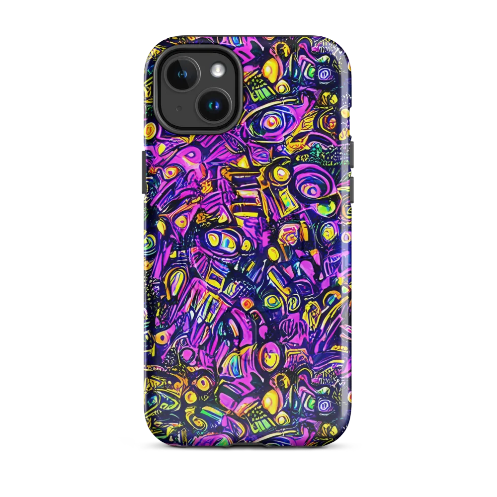 Magenta Voltage on MagSafe Tough Case for iPhone® — Front