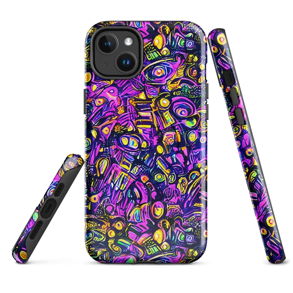 Magenta Voltage on MagSafe Tough Case for iPhone® — Front