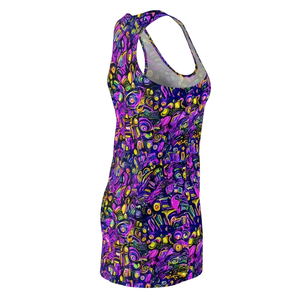 Magenta Voltage on Racerback Dress — Back Side