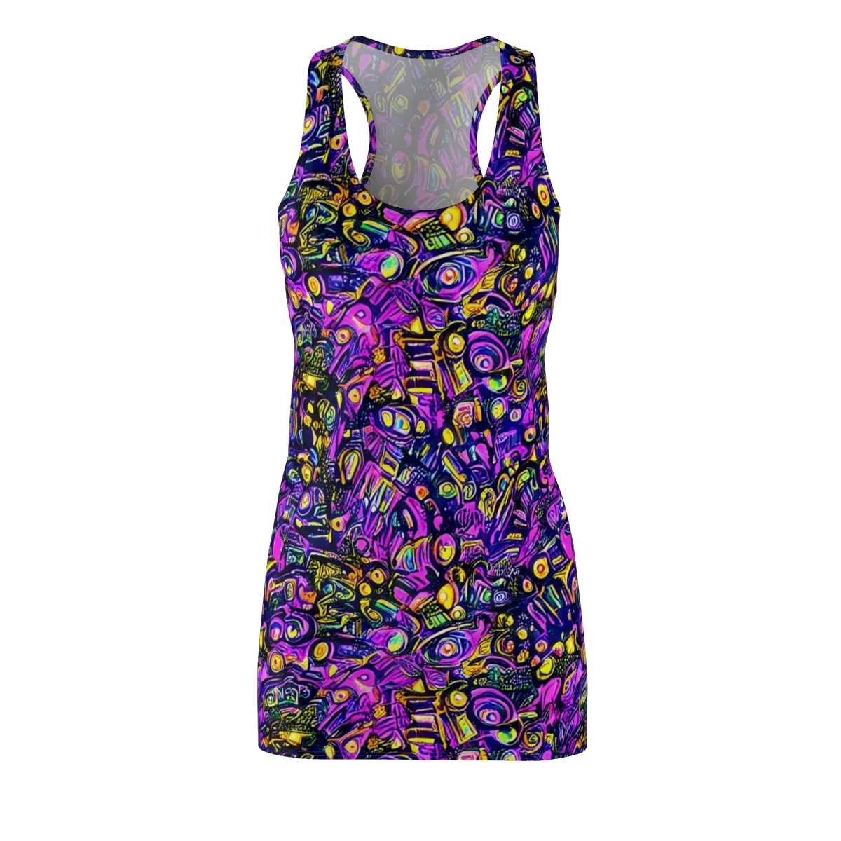 Magenta Voltage on Racerback Dress — Front