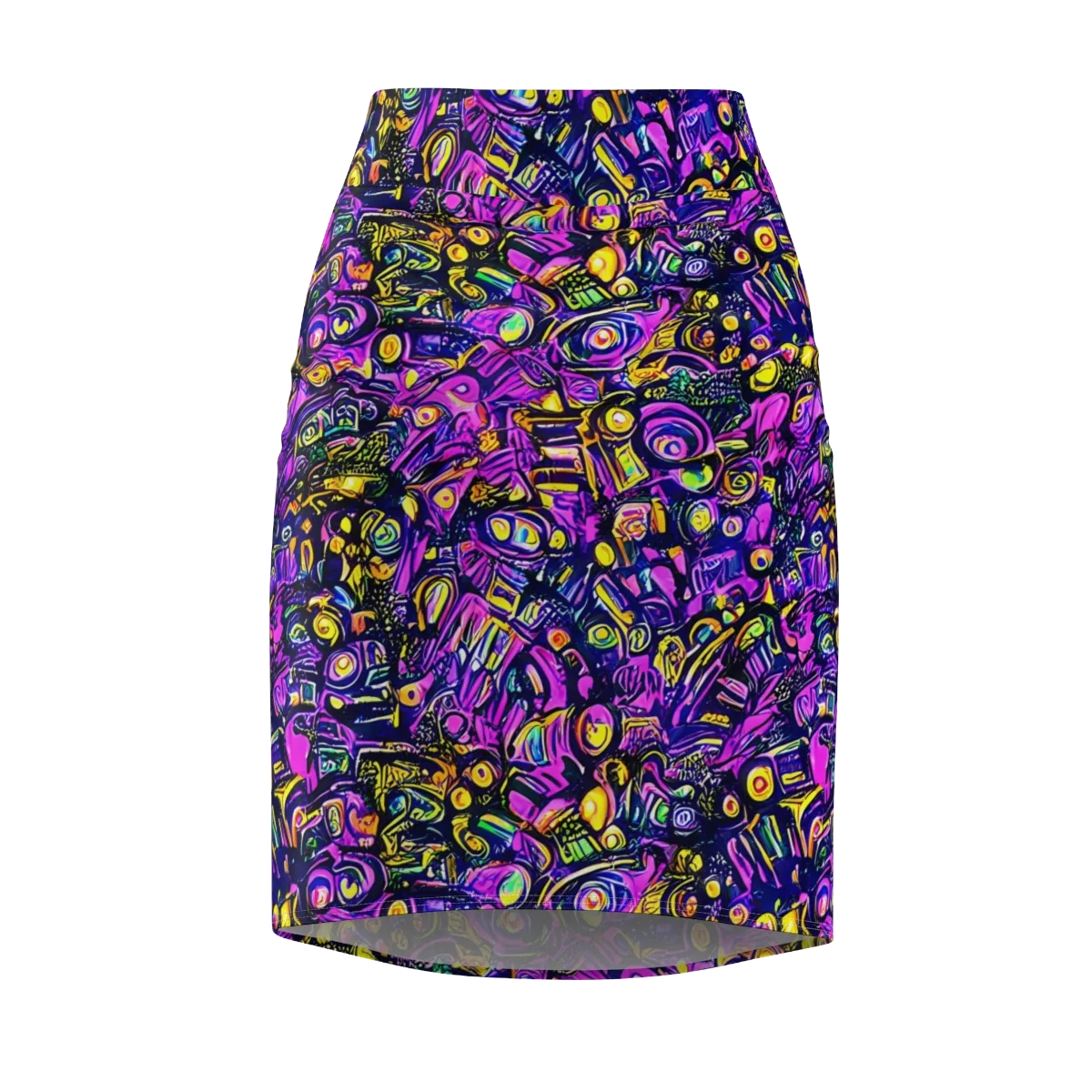 Magenta Voltage on Pencil Skirt — Front