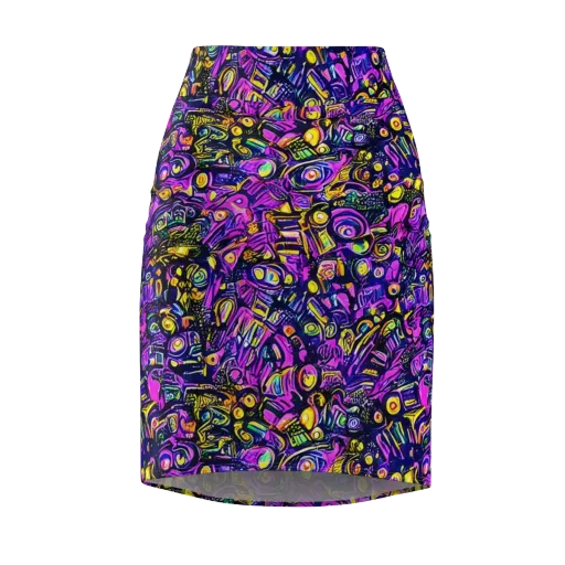 Magenta Voltage on a Pencil Skirt