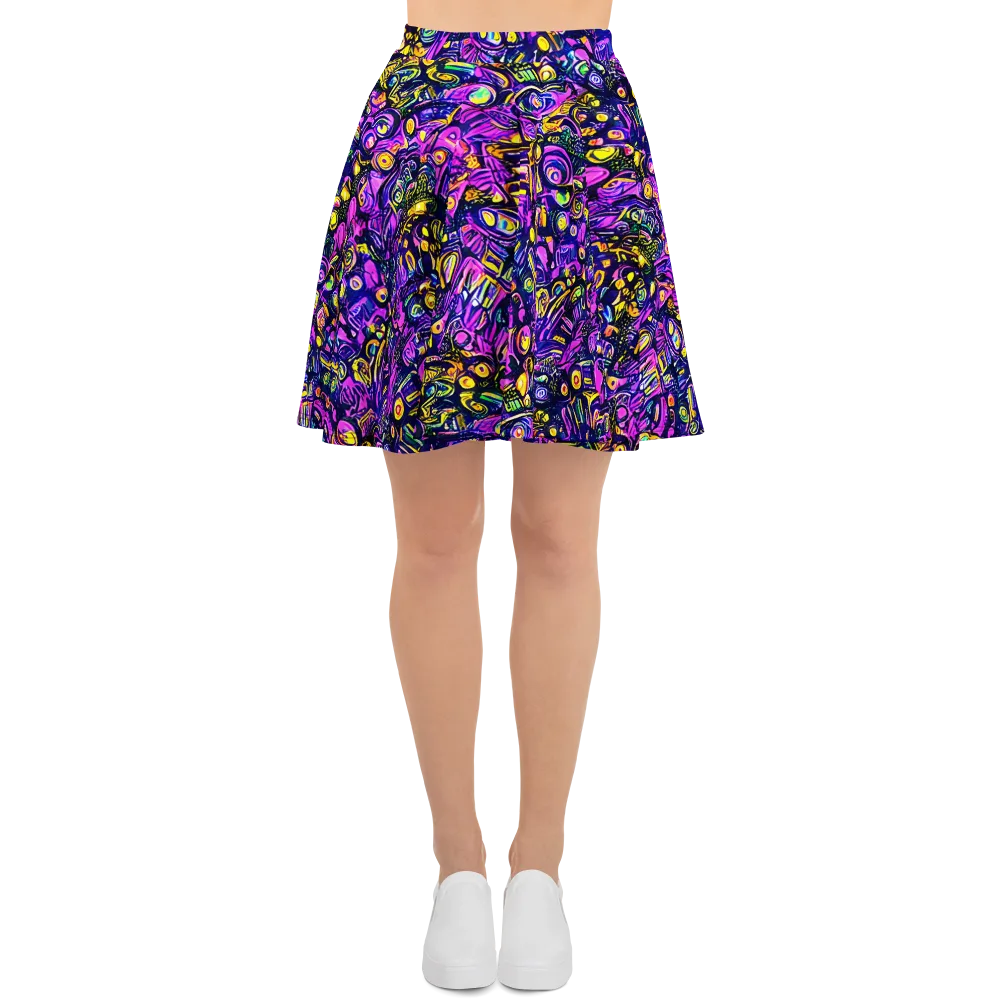Magenta Voltage on Skater Skirt — Front