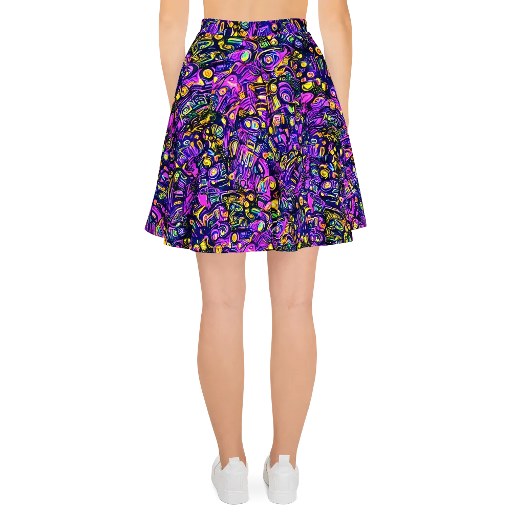Magenta Voltage on Skater Skirt — Back