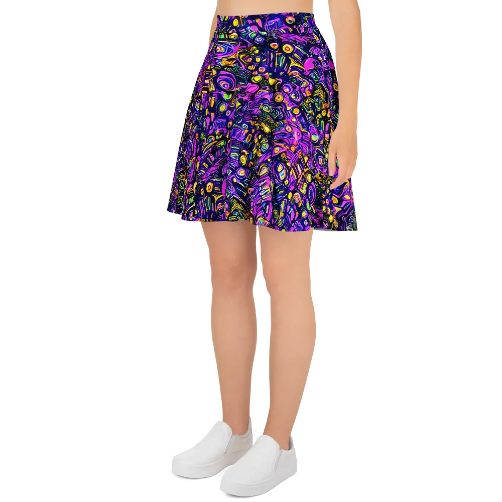 Magenta Voltage on Skater Skirt — Left