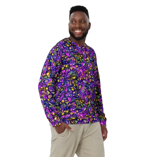 Magenta Voltage on a Sweatshirt