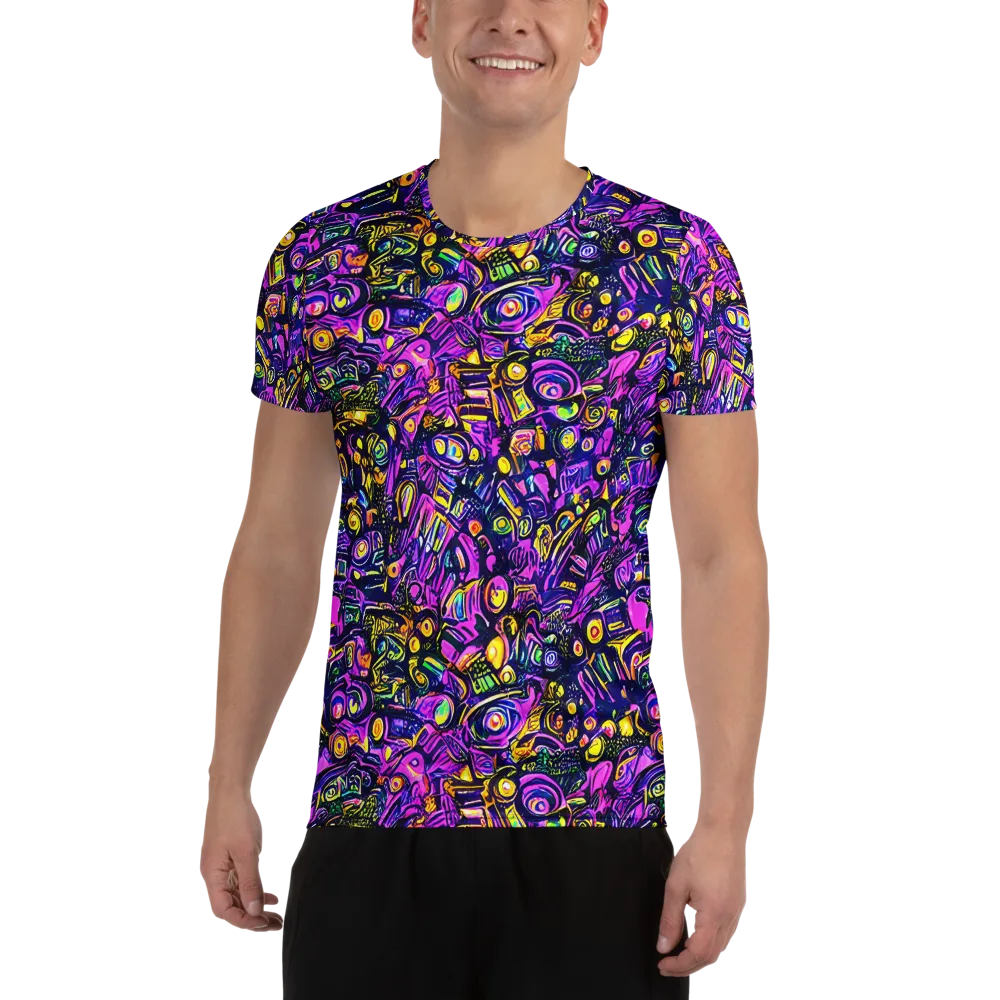 Magenta Voltage on Men's Athletic T-Shirt — Front