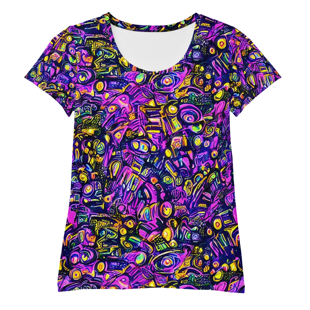 Magenta Voltage on Women's Athletic T-Shirt — Front