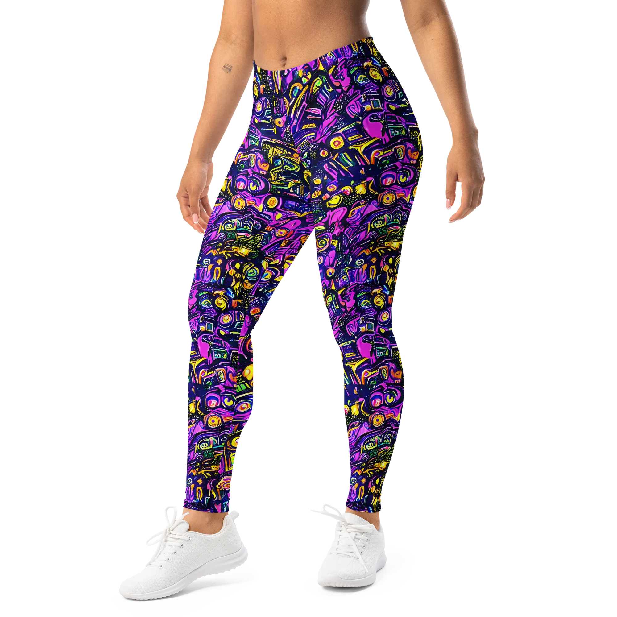 Magenta Voltage on Leggings — Left Front