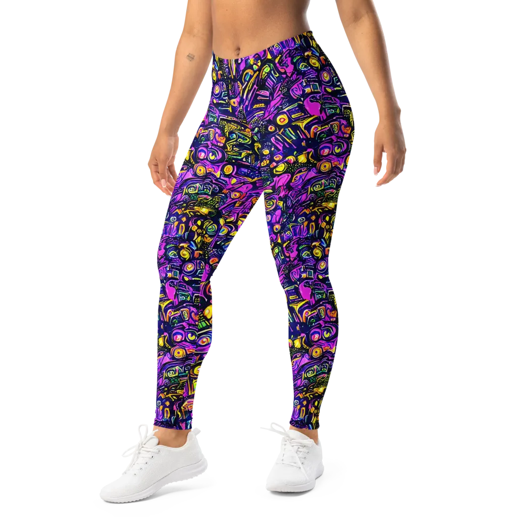 Magenta Voltage on Leggings — Left Front