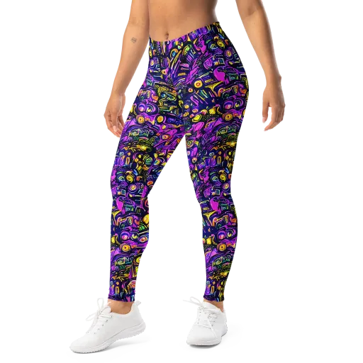 Magenta Voltage on a Leggings