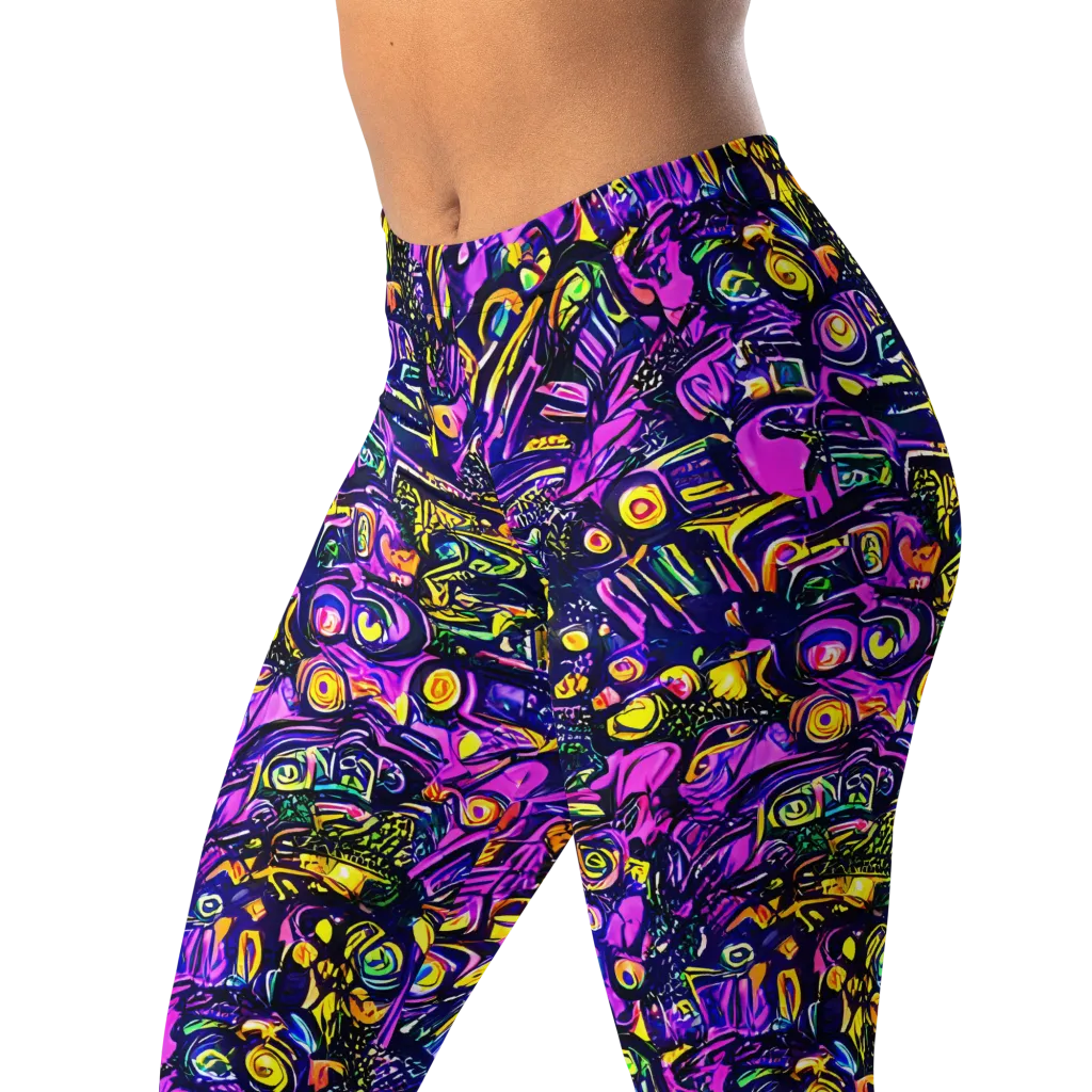 Magenta Voltage on Leggings — Left Front