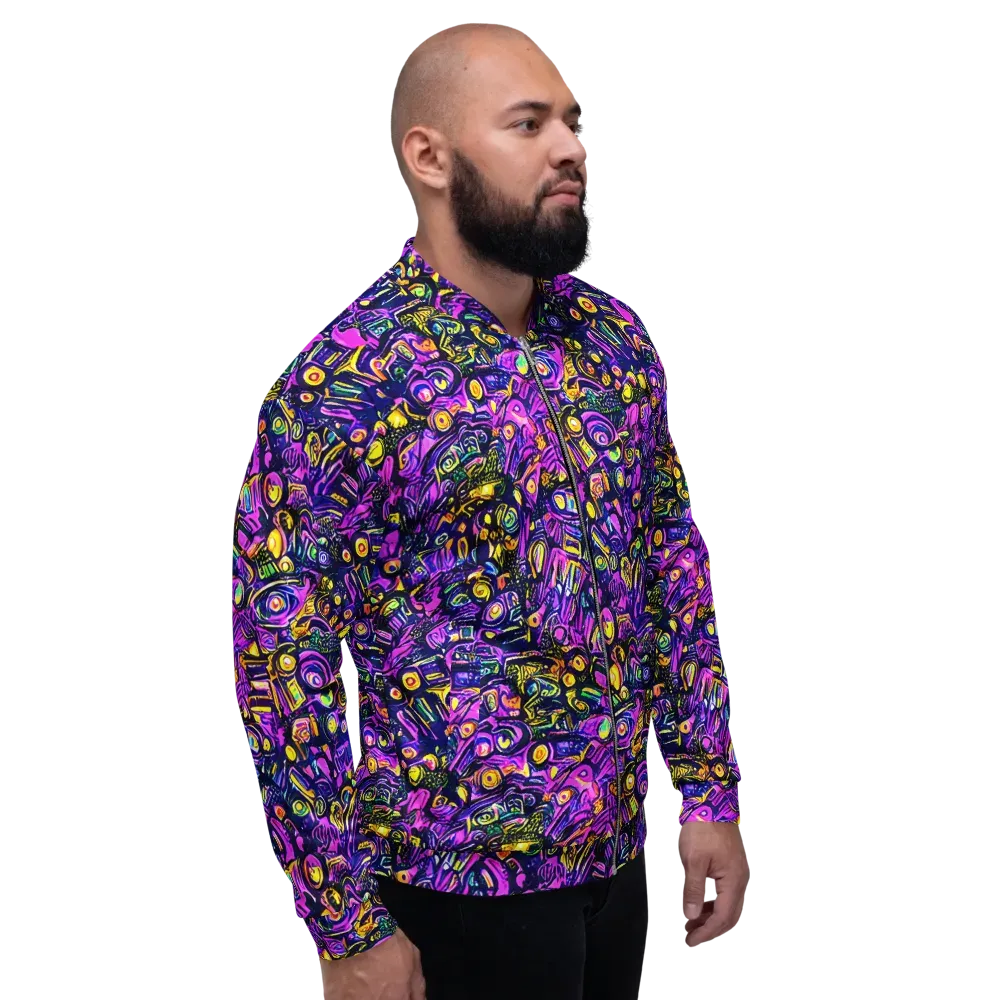 Magenta Voltage on Bomber Jacket — Right