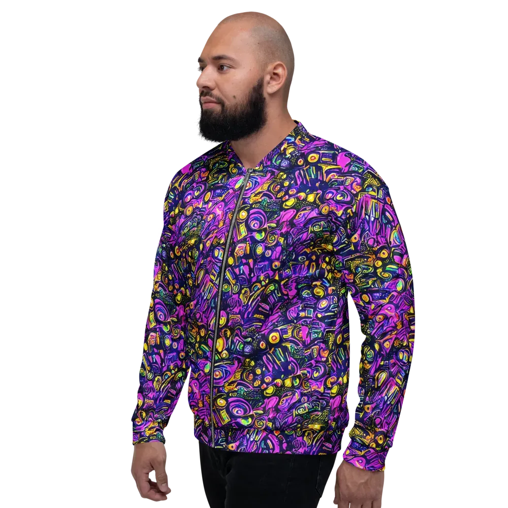 Magenta Voltage on Bomber Jacket — Left