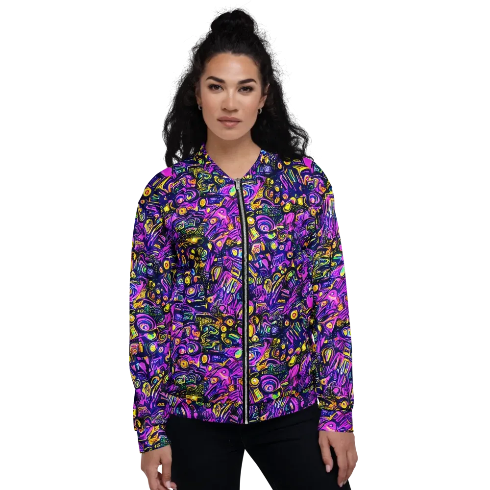 Magenta Voltage on Bomber Jacket — Front