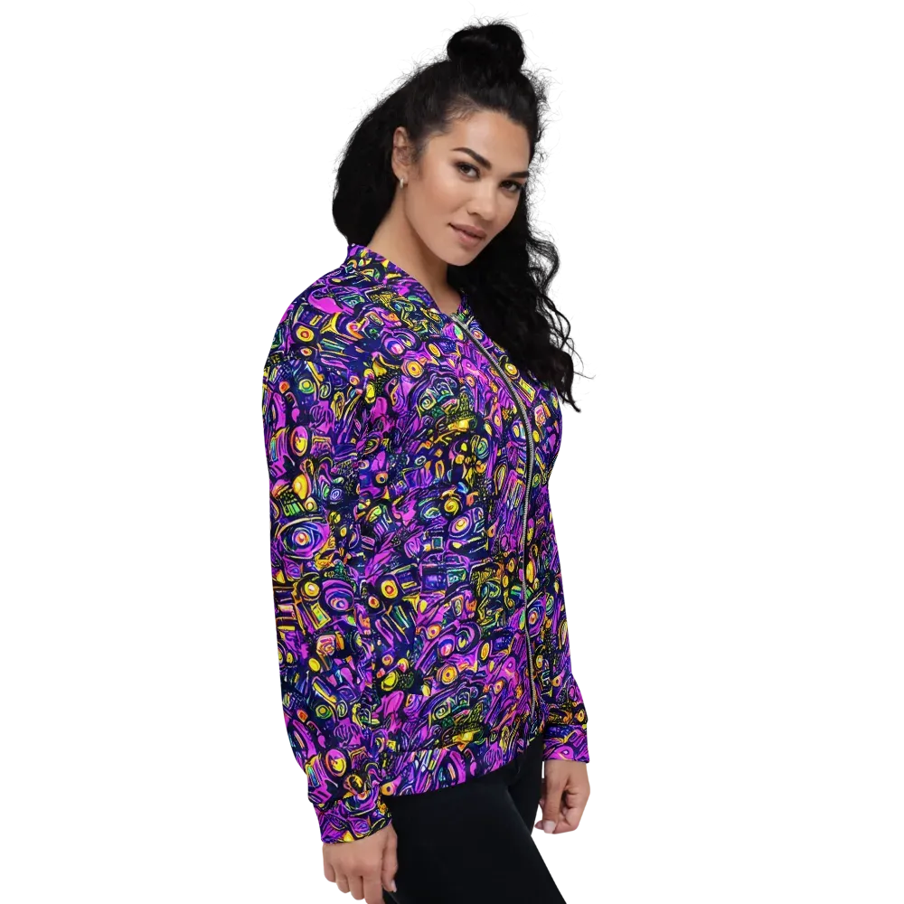 Magenta Voltage on Bomber Jacket — Right
