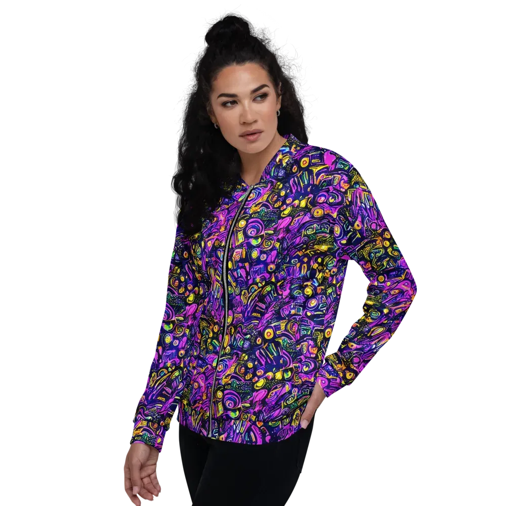 Magenta Voltage on Bomber Jacket — Left