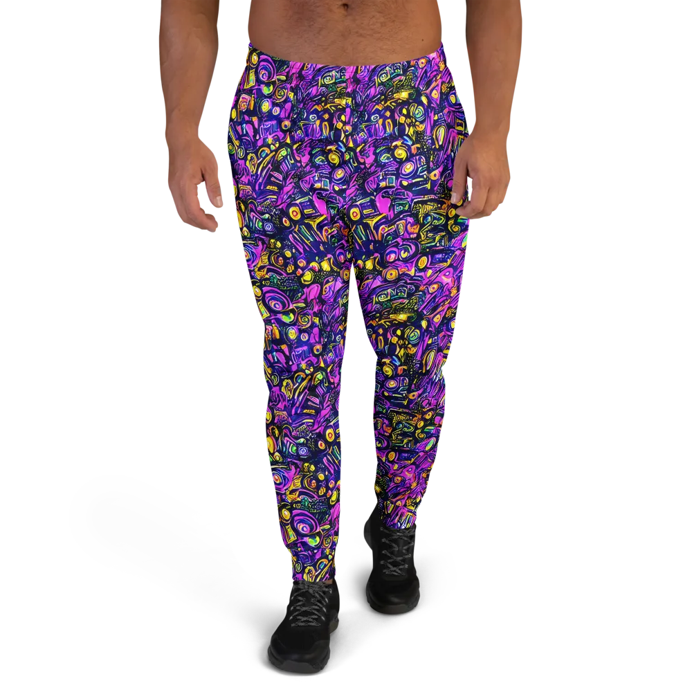 Magenta Voltage on Men's Joggers — Front