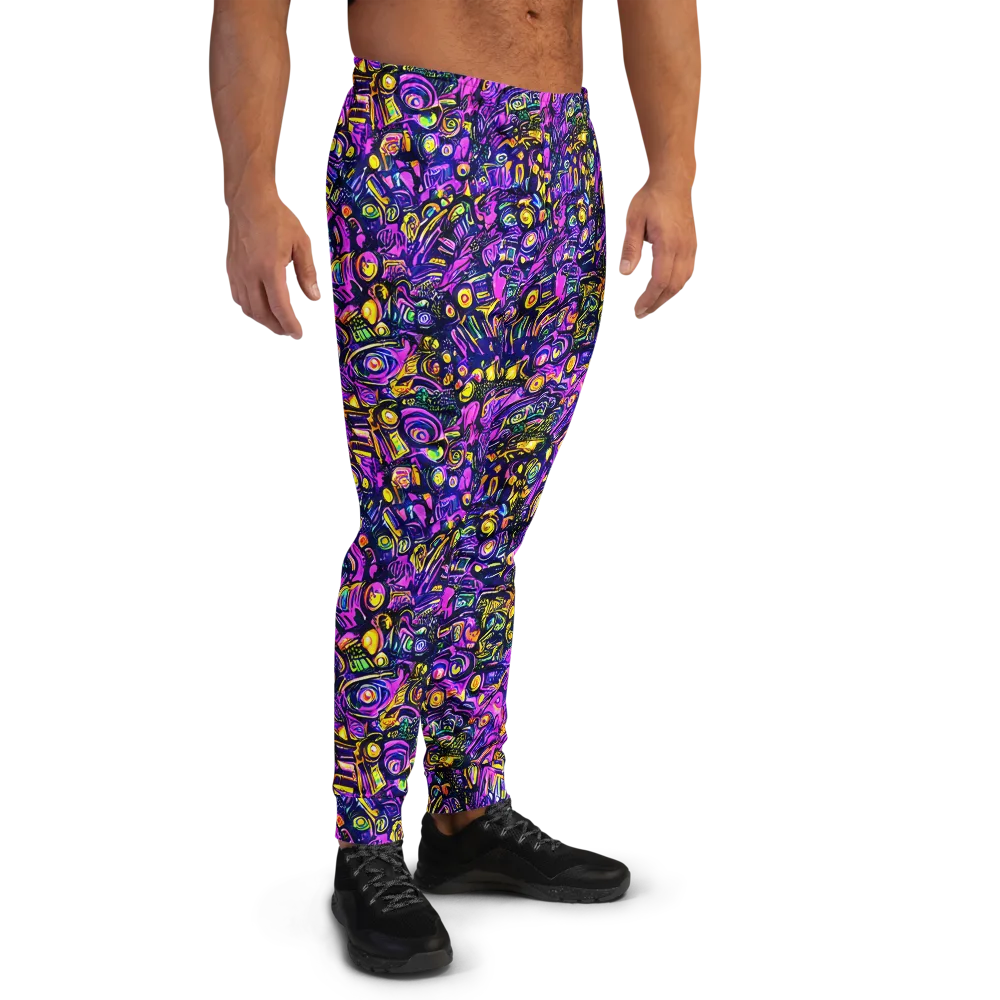 Magenta Voltage on Men's Joggers — Right