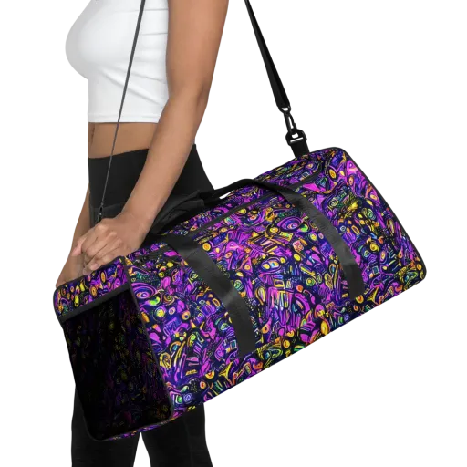 Magenta Voltage on a Duffle Bag