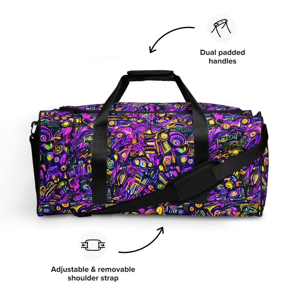 Magenta Voltage on Duffle Bag — Front
