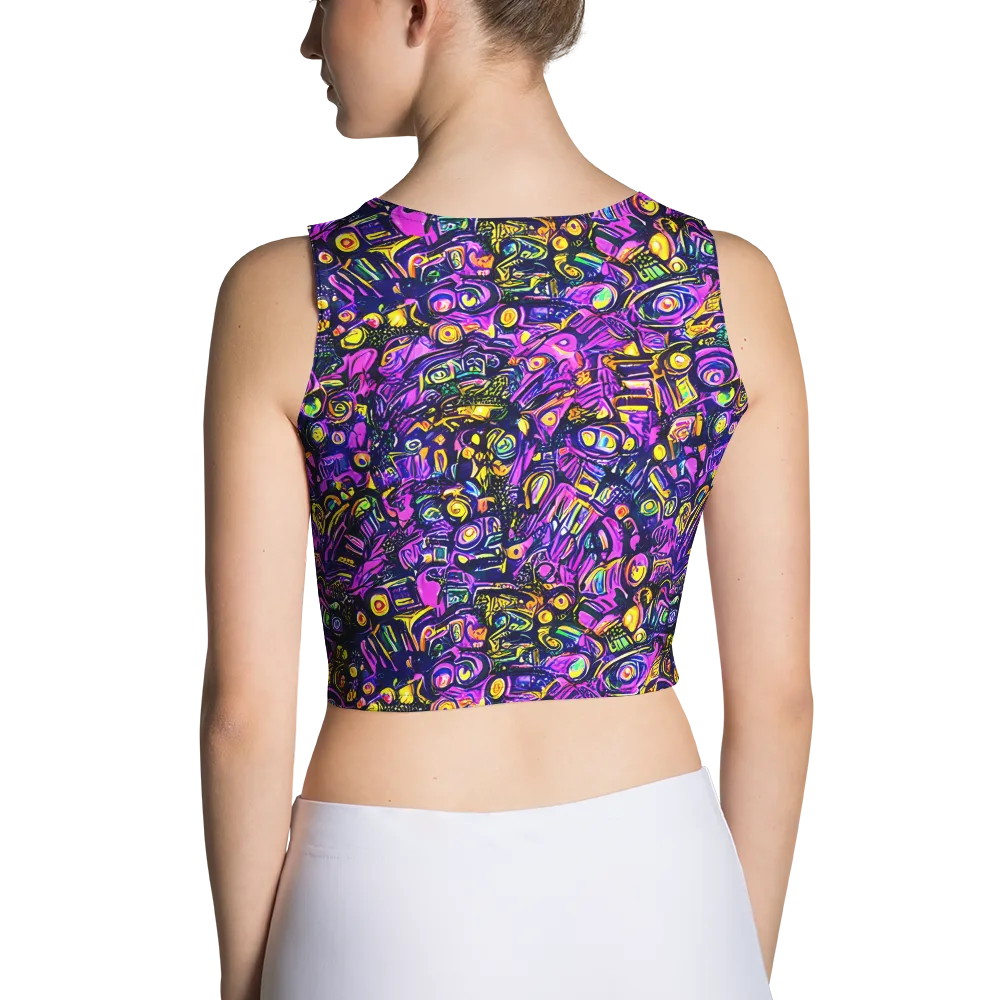 Magenta Voltage on Crop Top — Back