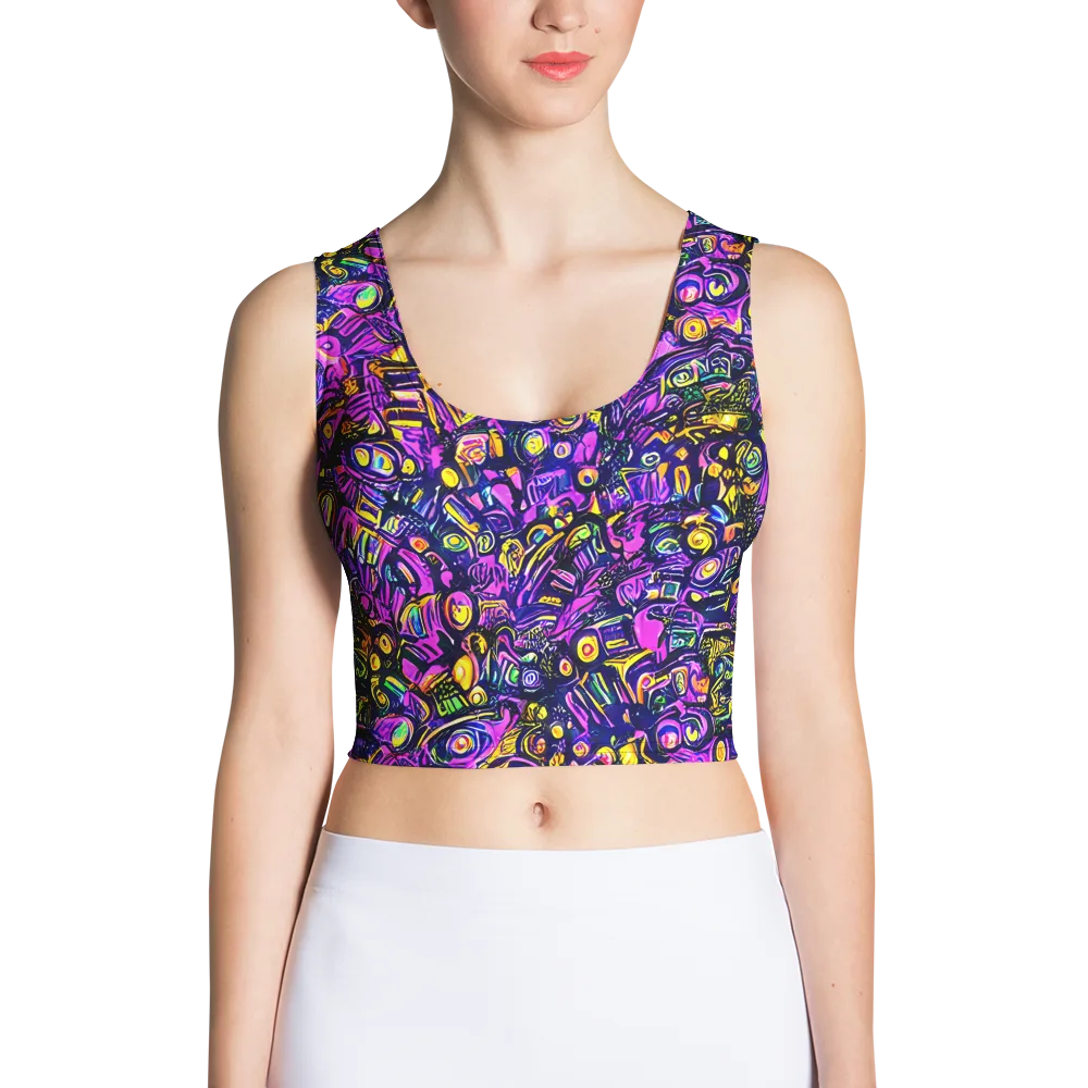 Magenta Voltage on Crop Top — Front