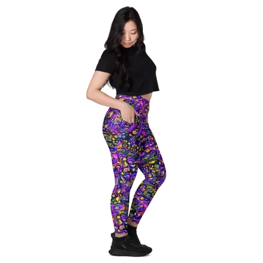 Magenta Voltage on a Leggings with Pockets