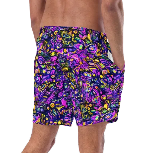 Magenta Voltage on a Swim Trunks