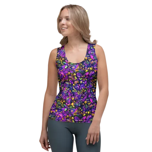 Magenta Voltage on a Women's Tank Top