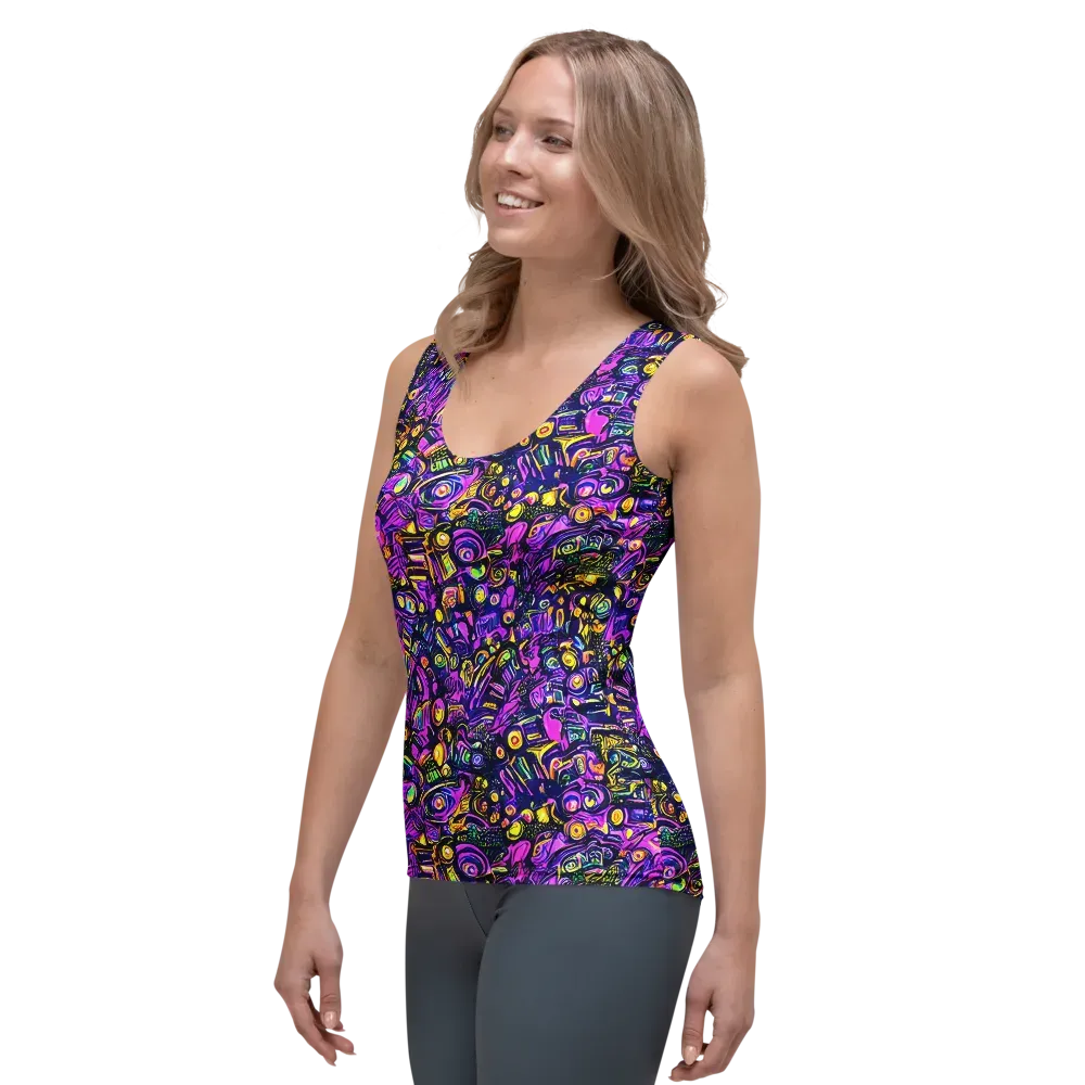 Magenta Voltage on Women's Tank Top — Left Front