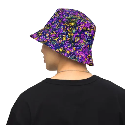 Magenta Voltage on a Reversible Bucket Hat